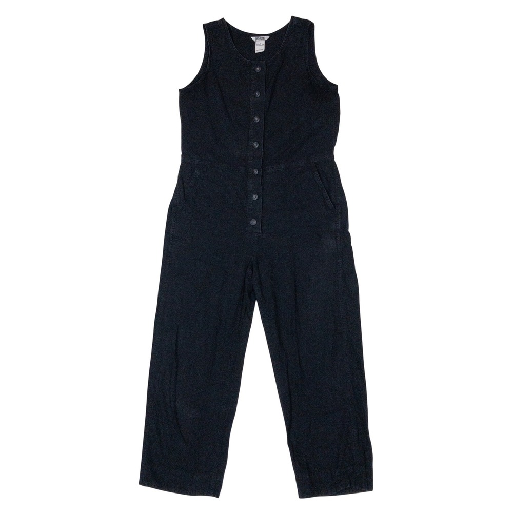 Duluth Trading Overeasy Lightweight Hemp Jumpsuit Womens 2 Black Organic Cotton